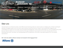 Tablet Screenshot of gratwohl-automobile.ch